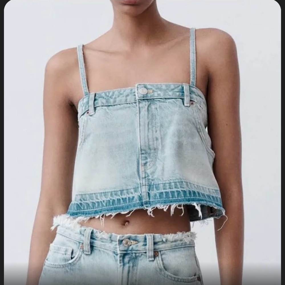 Zara Denim Crop Top